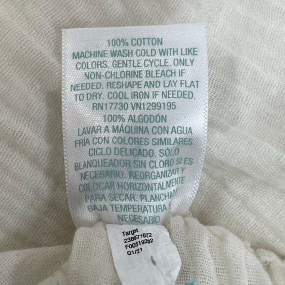 Kona Sol Women's A-line Tie in the Back Boho Cream Size L/XL - Picture 6 of 7